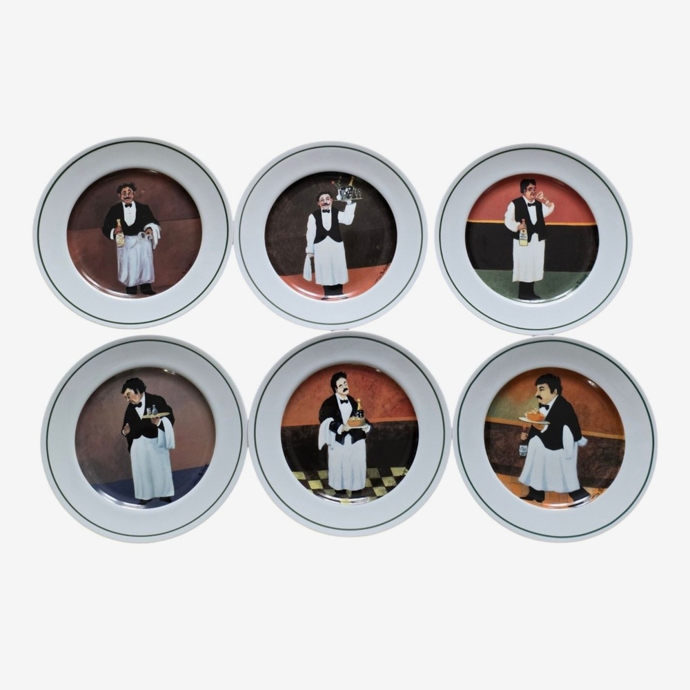 Williams Sonoma Guy Buffet Sommelier Plates, Appetizers, French Bistro, Set of 6